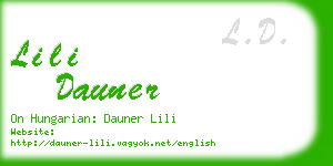 lili dauner business card